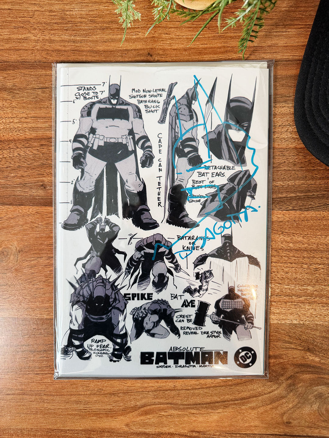 ABSOLUTE BATMAN #1 FELIX COMIC ART DESIGN VARIANT SIGNED REMARKED NICK DRAGOTTA