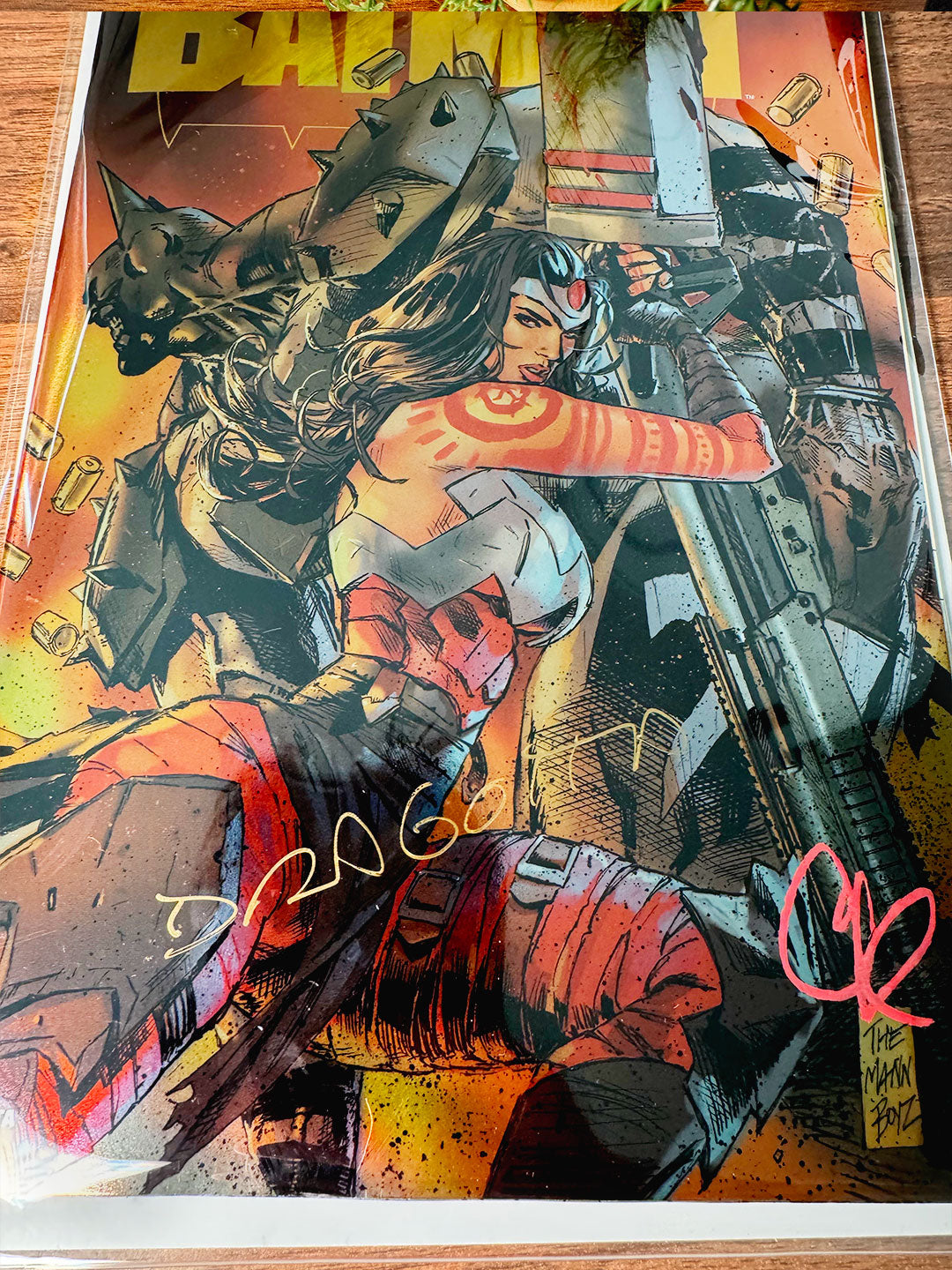 ABSOLUTE BATMAN #16 CLAY MANN EXCLUSIVE FOIL 2X SIGNED NICK DRAGOTTA CLAY MANN