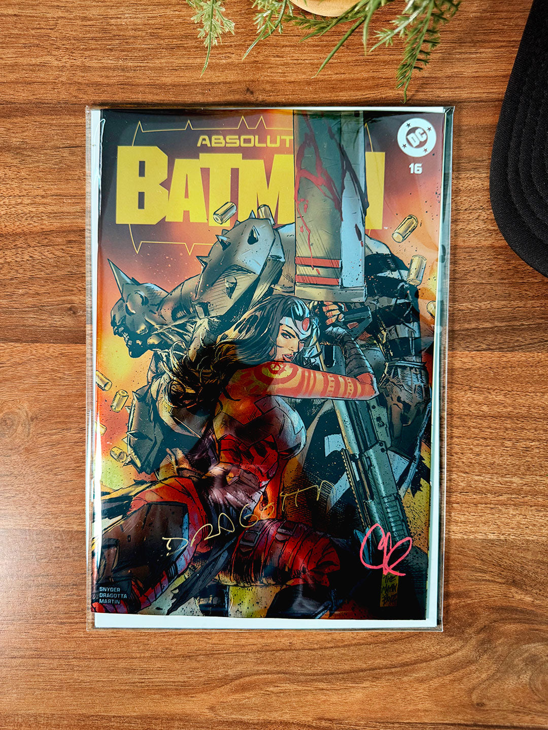 ABSOLUTE BATMAN #16 CLAY MANN EXCLUSIVE FOIL 2X SIGNED NICK DRAGOTTA CLAY MANN