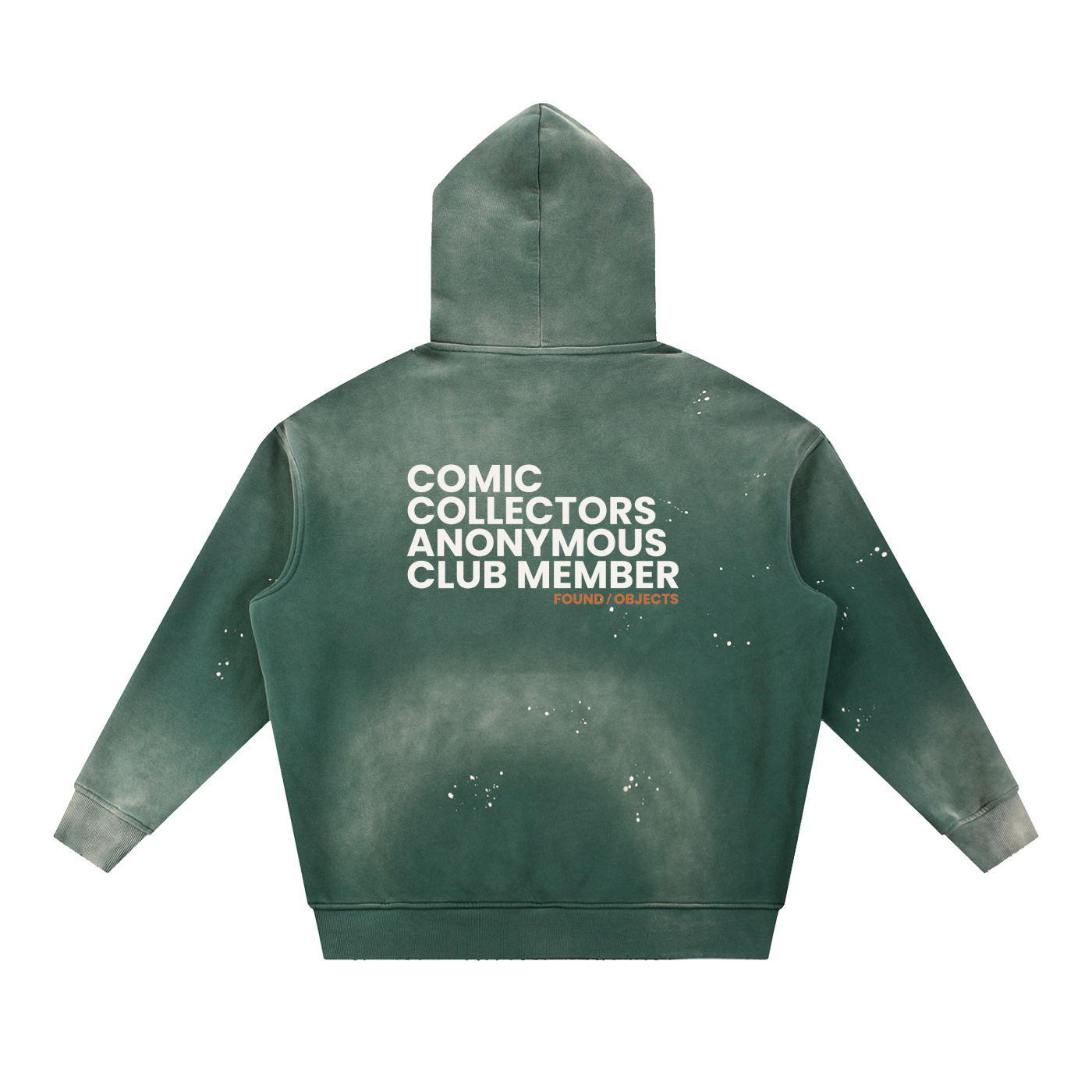 COMIC BOOK COLLECTORS ANONYMOUS CLUB MEMBER HOODIE PINE GREEN