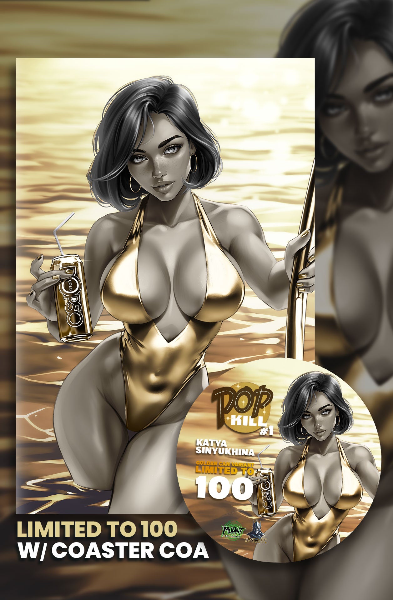 POP KILL #1 KATYA SINYUKHINA "GOLDEN CAN" VIRGIN EXCLUSIVE W COA